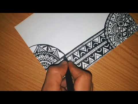 WOW.. How To Drawwing Zentangle Art Fast