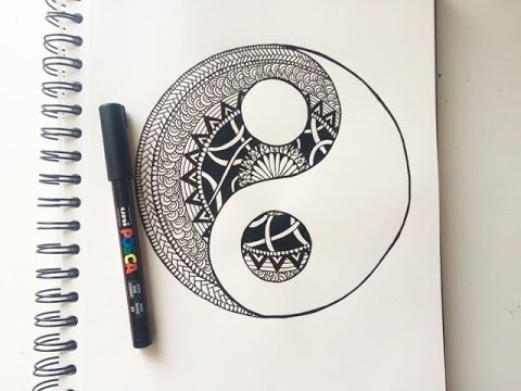 yin yang zentangle
