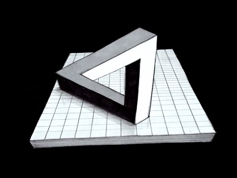 How to Draw The Impossible Triangle as an Anamorphic Illusion