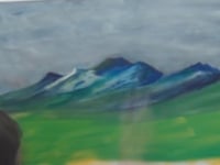 Painting a mountain landscape with acrylics on canvas : The abstract in Nature