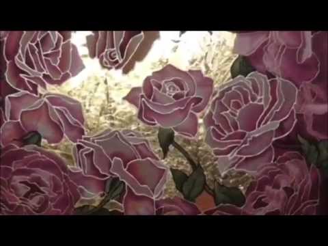 Batik. Roses On Gilded Silk. Music by Oleg Sapegin. Silk painting by Svetlana Salitan