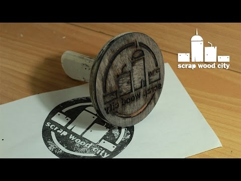 DIY experimental wooden stamp of my logo