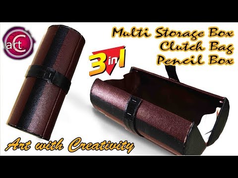 Multistorage Box / Cluthch Bag /Pencil Box | tape roll | Best out of Waste | Art with Creativity 159
